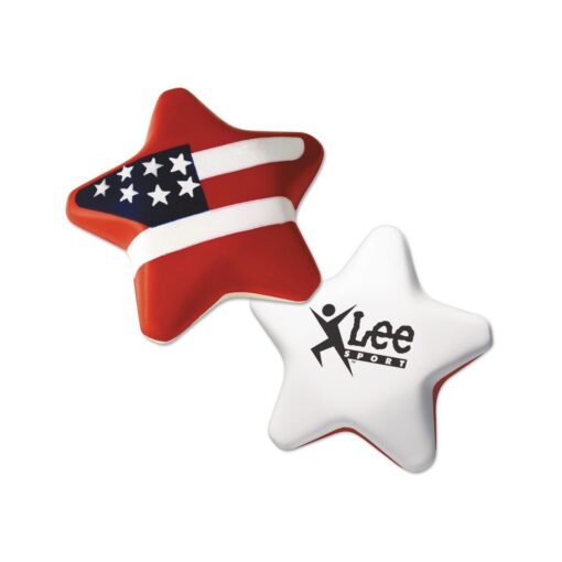 Red White And Blue Patriotic Star Stress Shape-1