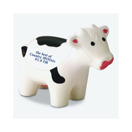 White Cow With Black Spots Stress Shape-4